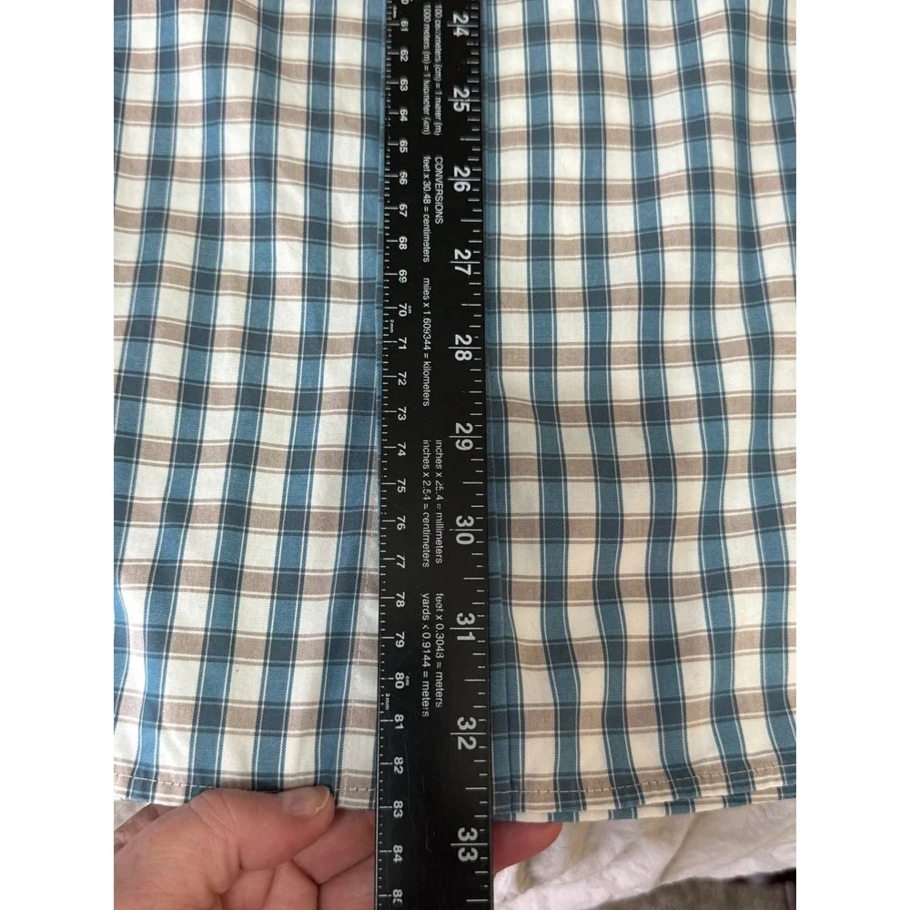 Banana Republic Non-Iron Tailored‎ Slim Fit Plaid Button Down Shirt XXL